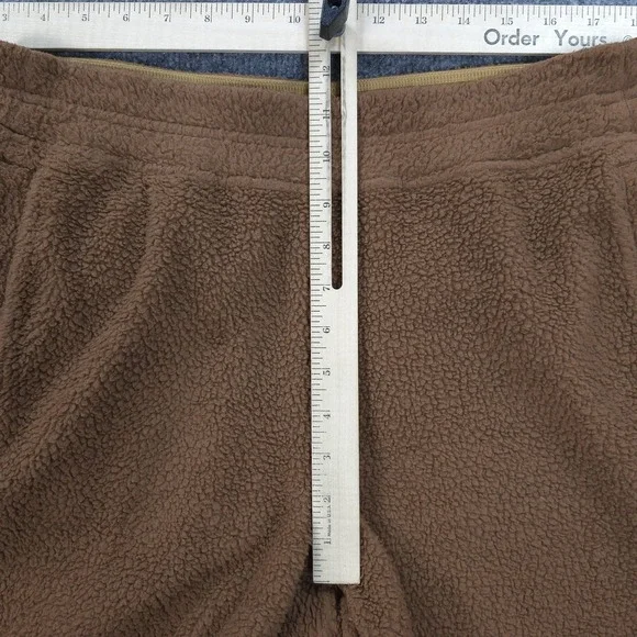 Patagonia Pants Womens M Brown Shearling Crops Fleece Sweatpants Hiking Outdoors - Picture 6 of 12